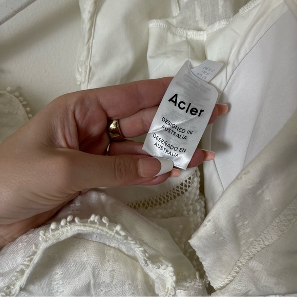 ACLER Basque Ruffle Top - Ivory - Picture 6 of 12